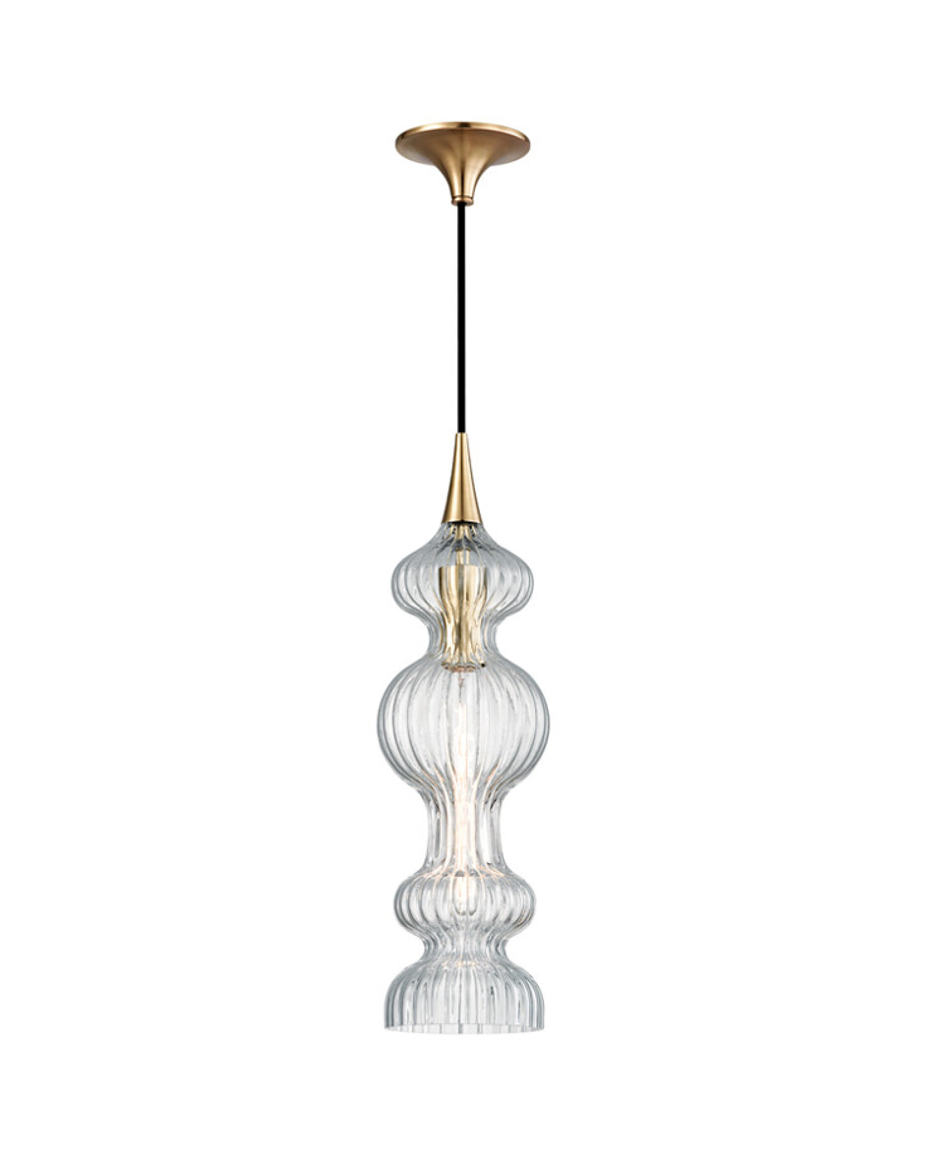 Pomfret Pendant Aged Brass