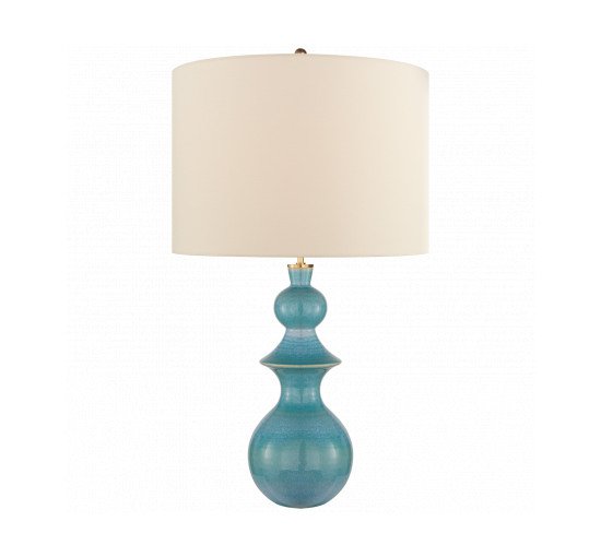Sandy Turquoise - Saxon Large Table Lamp New White