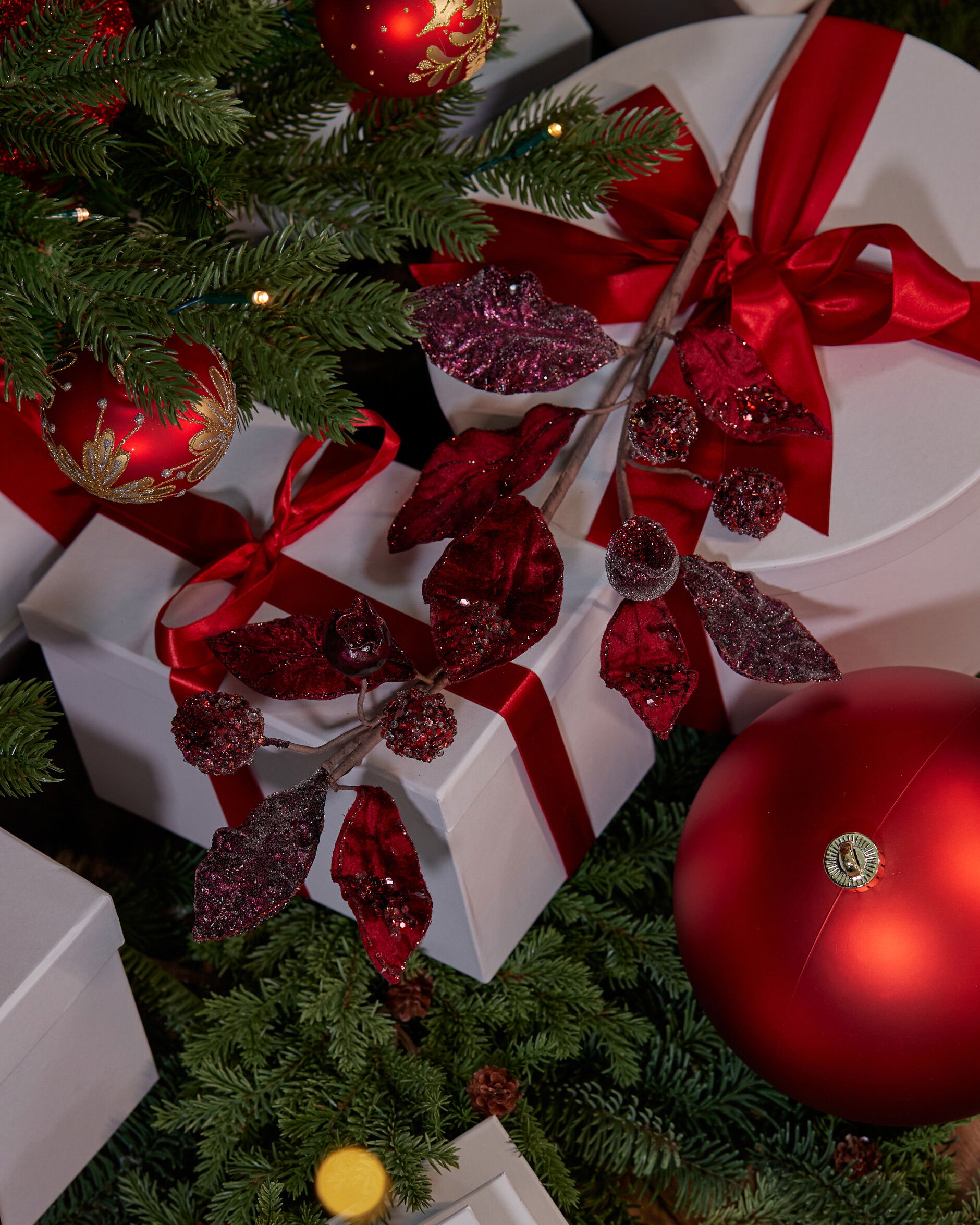 Berry Blossom decoratietak wijnrood