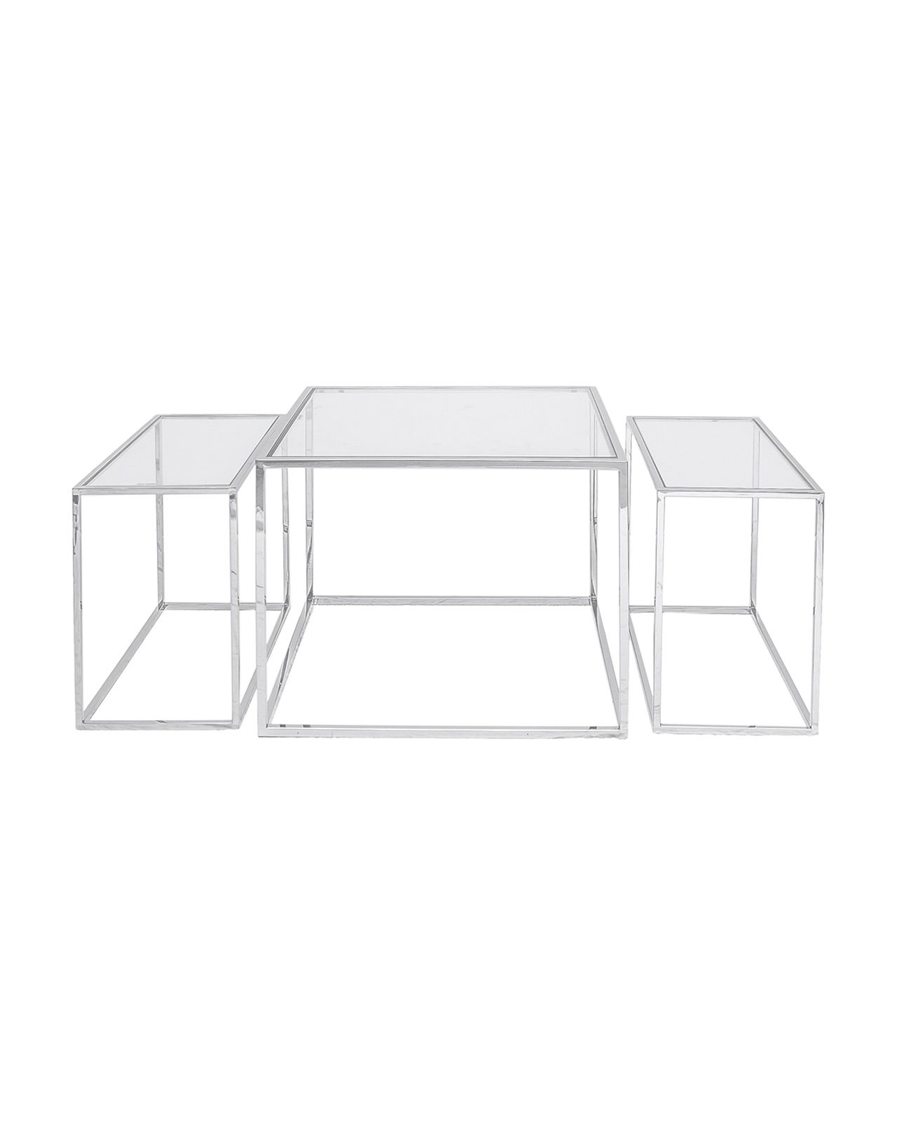 Three set table - satsbord krom hög