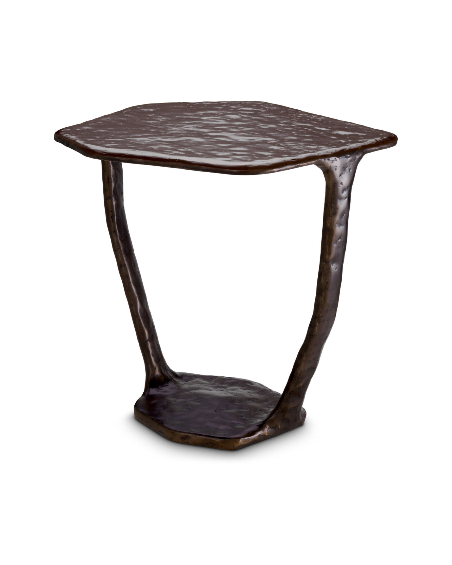 Tigra sidobord brons