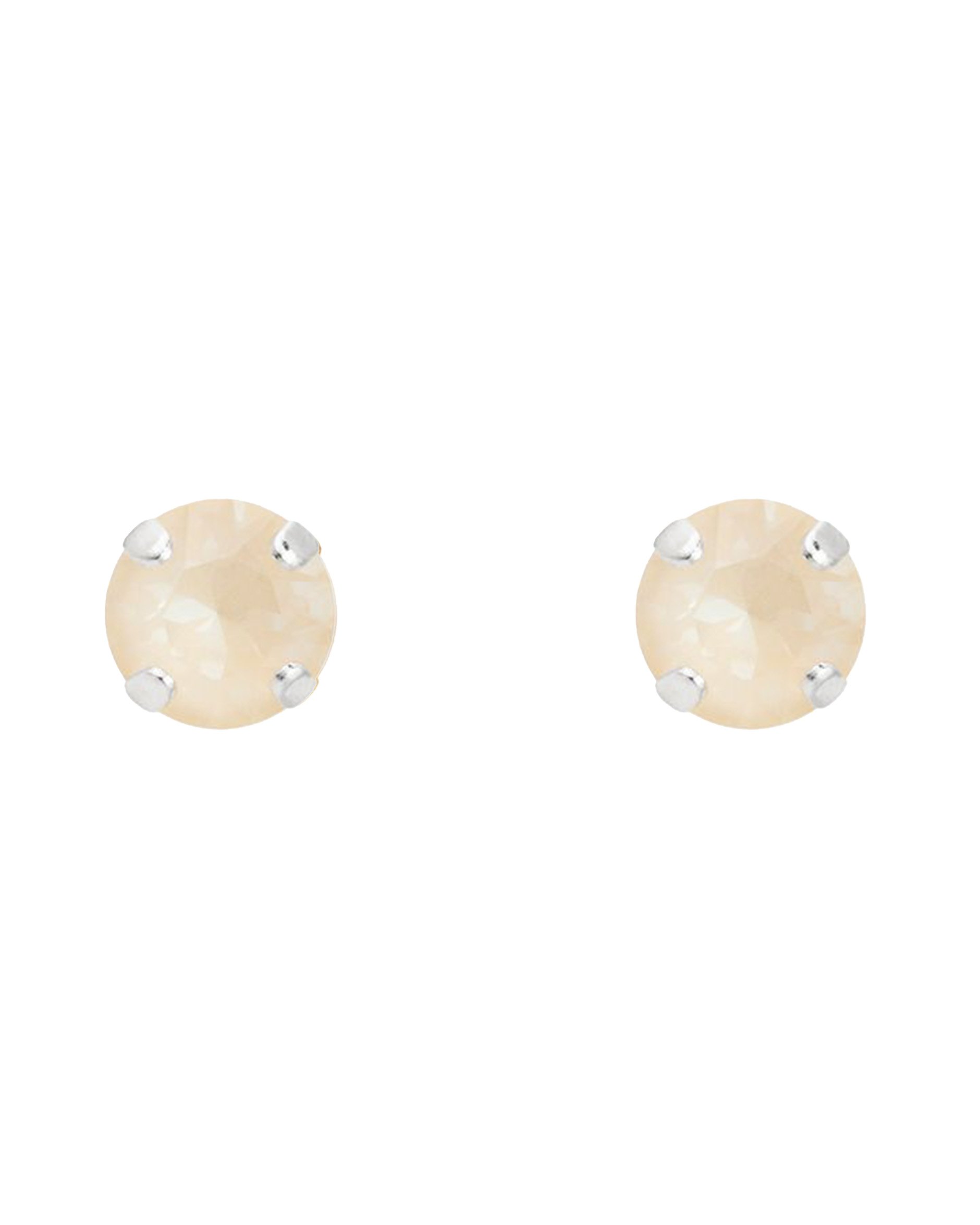 Mini Stud Earrings rhodium Linen Ignite