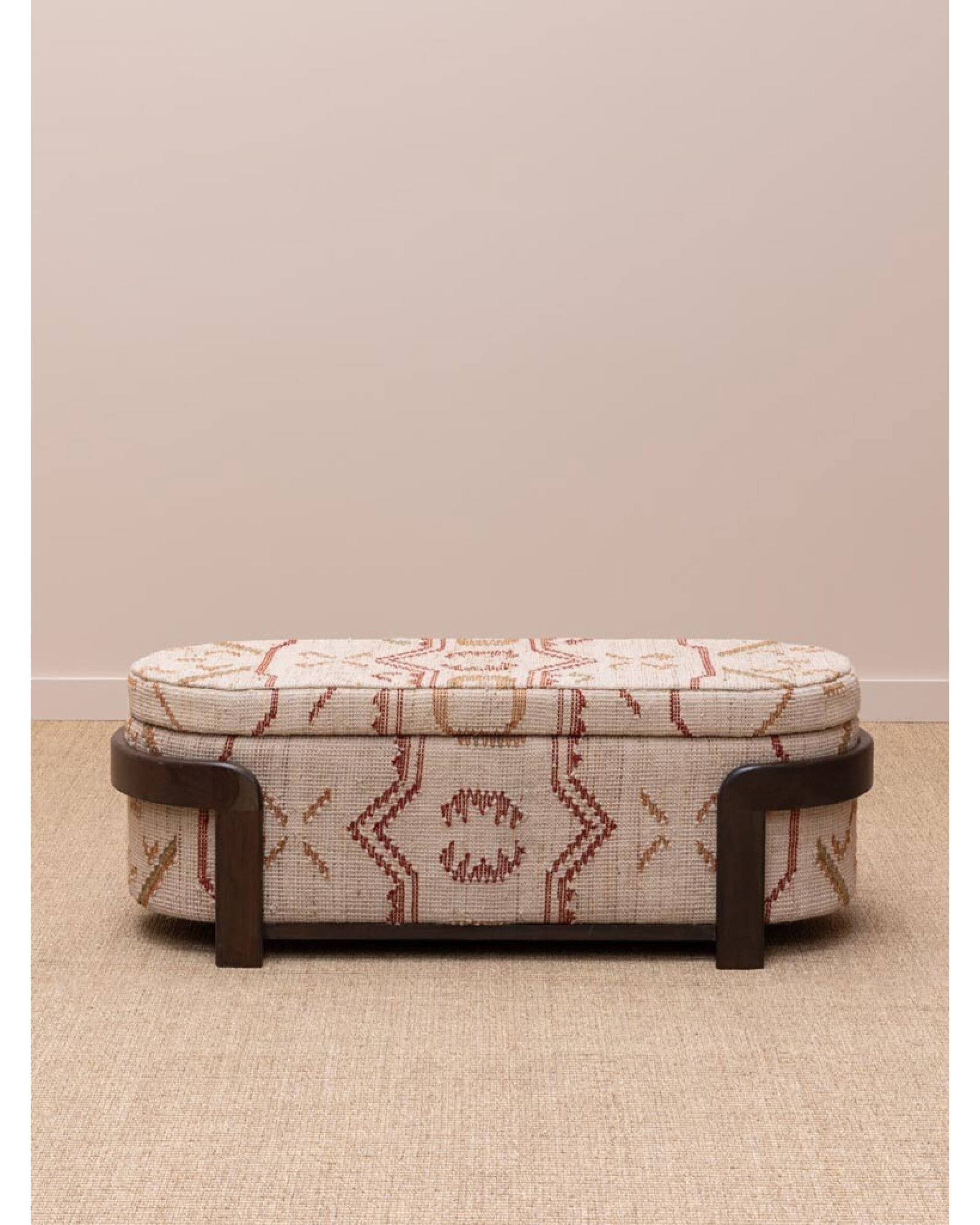 Sienna kilim storage bench