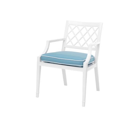 Käsinojallinen Paladium-tuoli, valkoinen