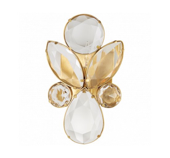 null - Lloyd Small Jeweled Sconce Soft Brass