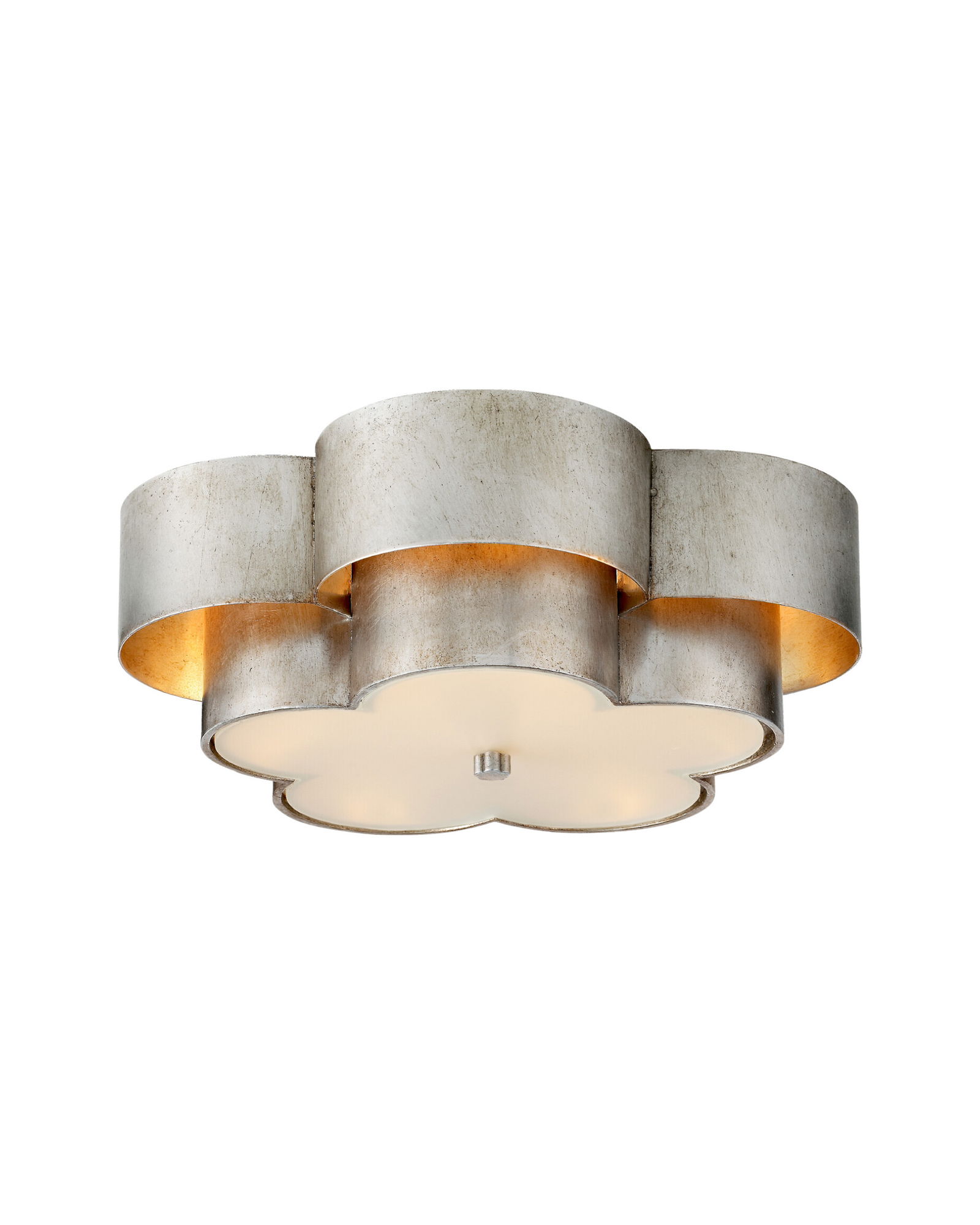 Arabelle Large Flush Mount Burnished Silver Leaf Newport