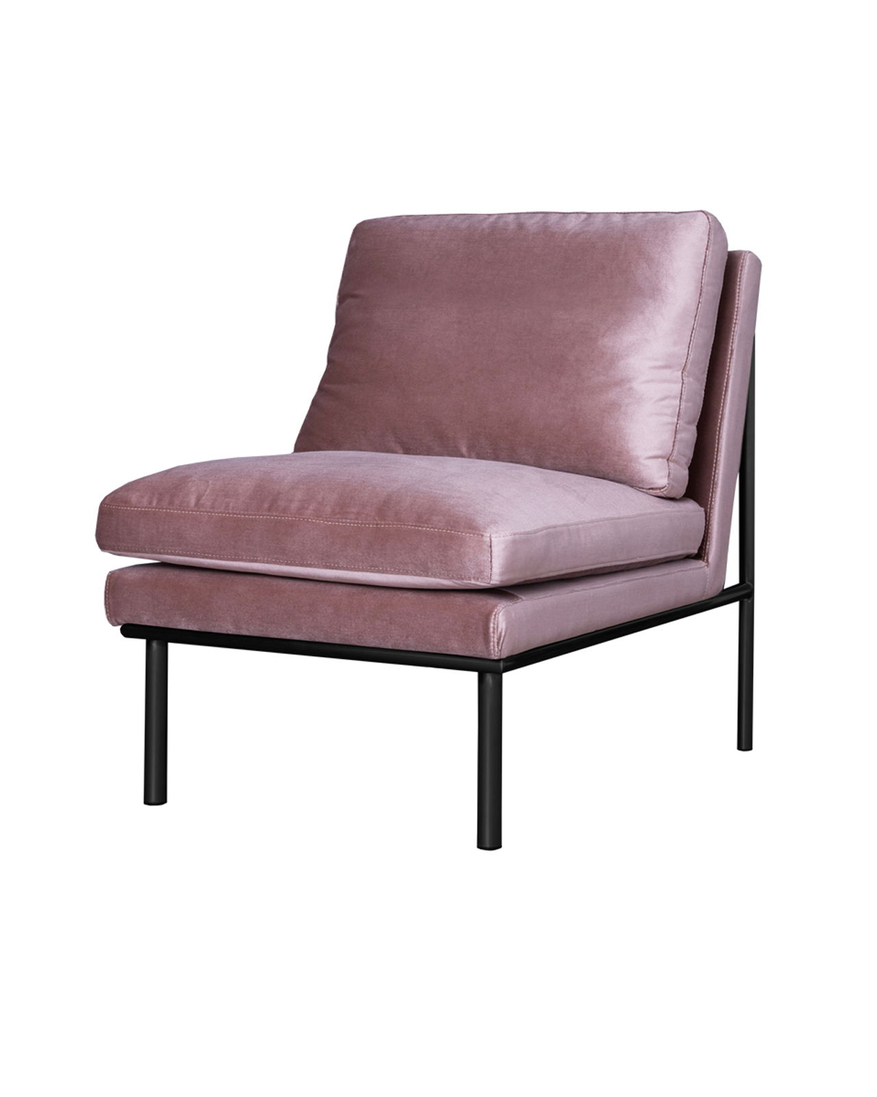 April loungefåtölj rosewater/svart