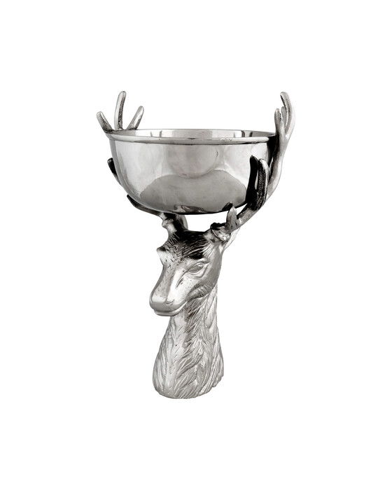 Hjort serveringsskål sølv