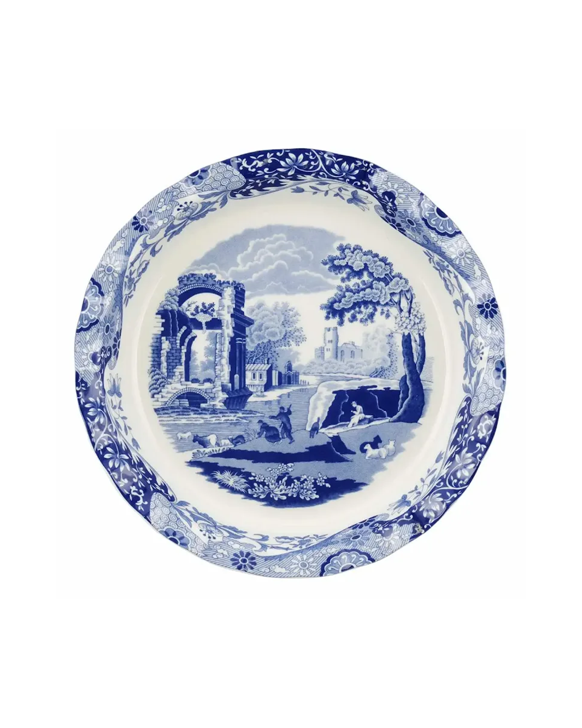 Blue Italian pie dish blue/white