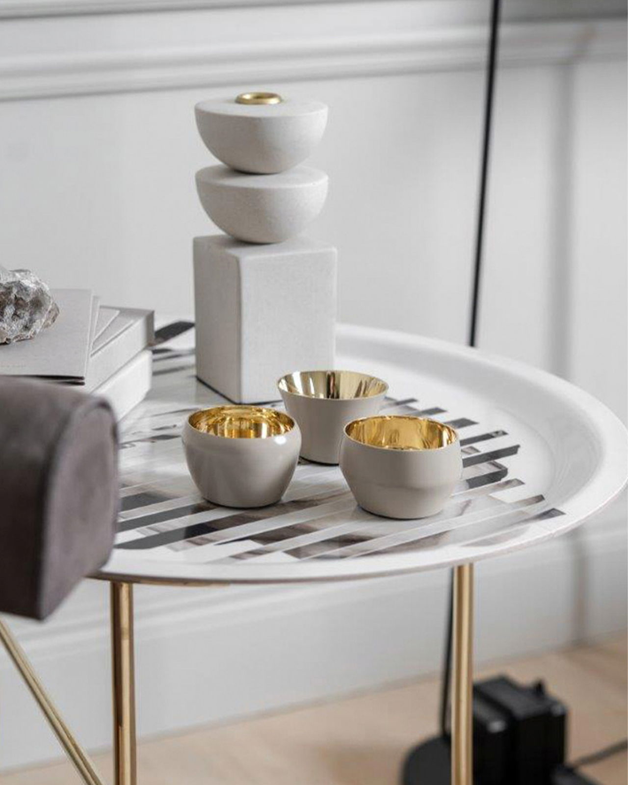 Kin ljushållare beige 3-pack