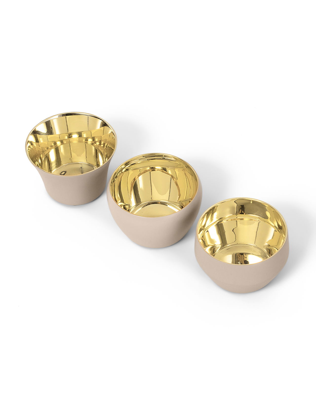 Kin ljushållare beige 3-pack