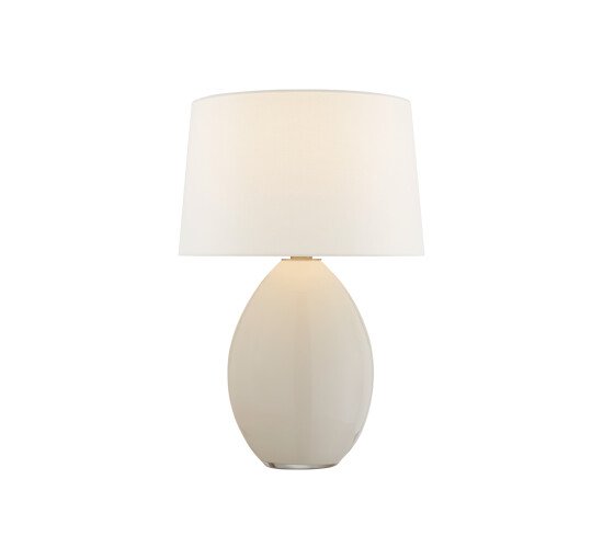 White - Myla Wide Table Lamp Clear Medium