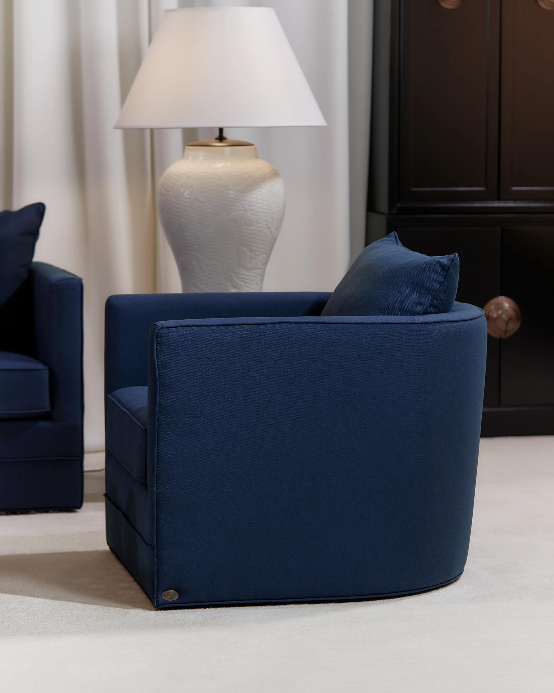 Monroe fåtölj indigo