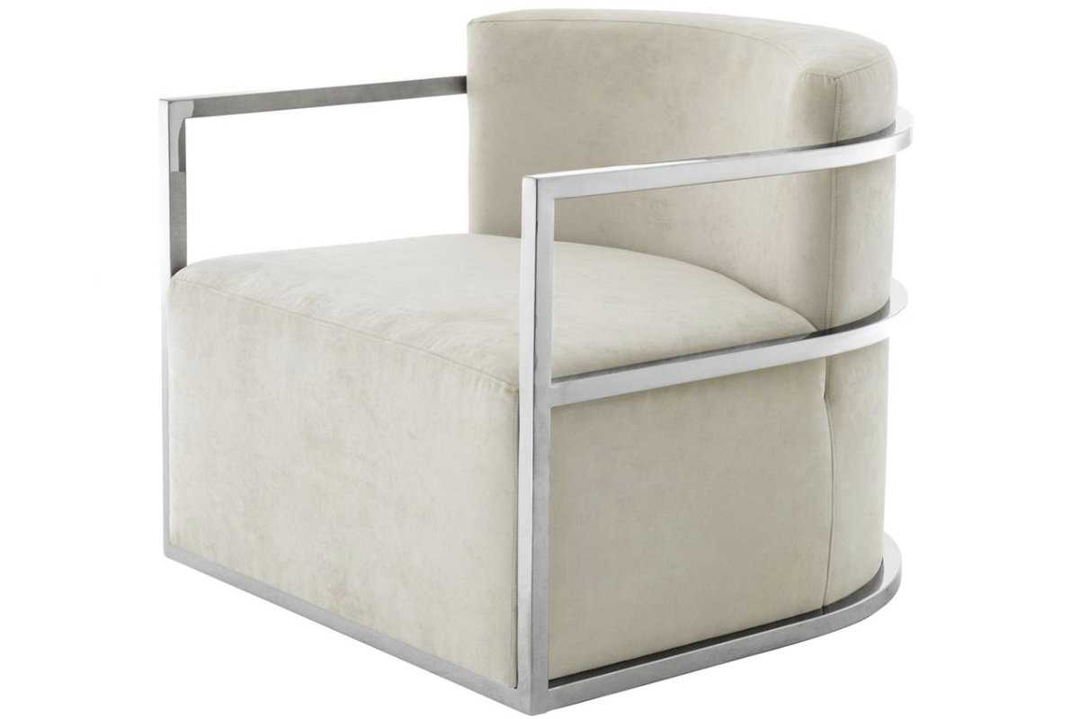 Emilio fåtölj ecru velvet OUTLET