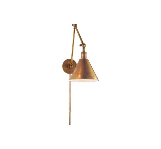 Antique Brass - Double Boston Functional Library Light Bronze