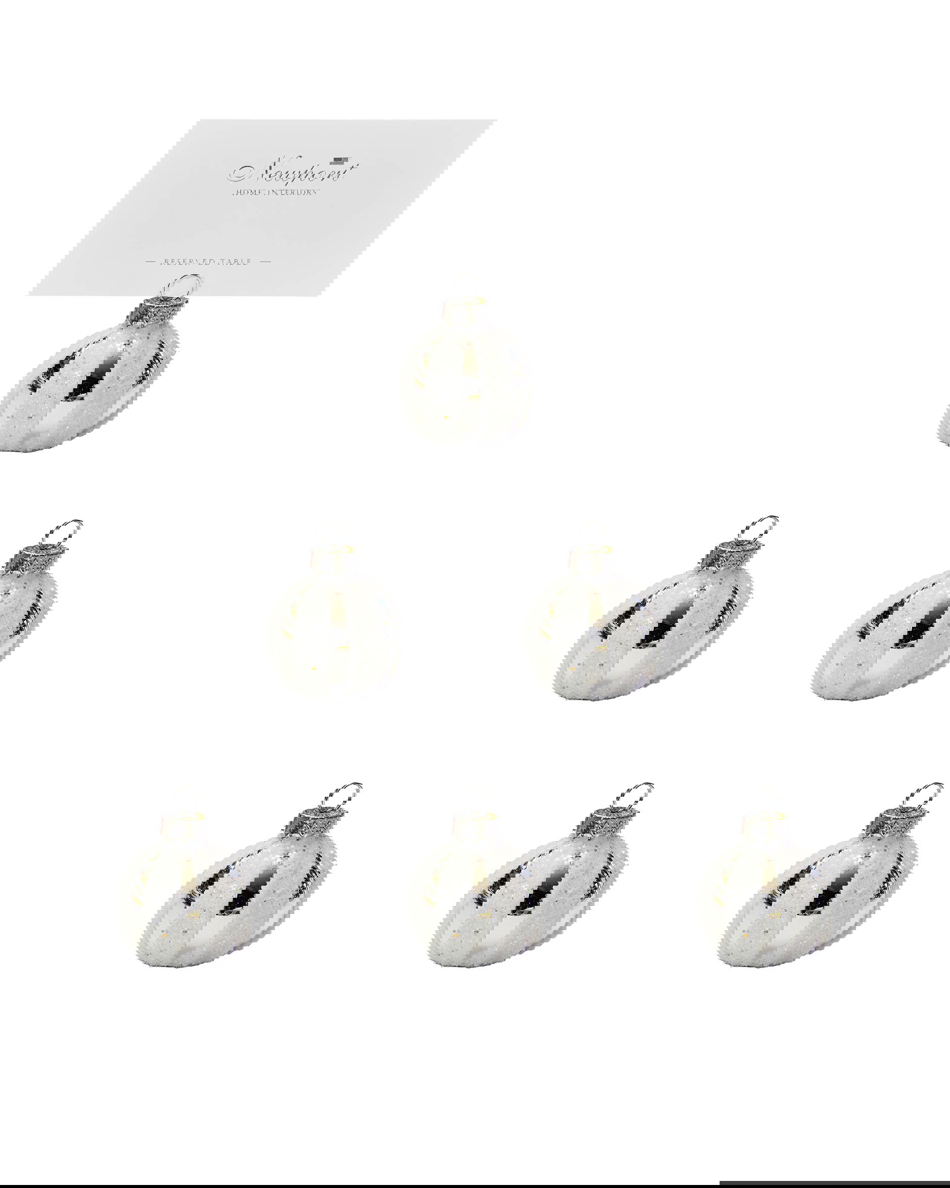 Finn naamkaartjeshouder wit 6-Pack