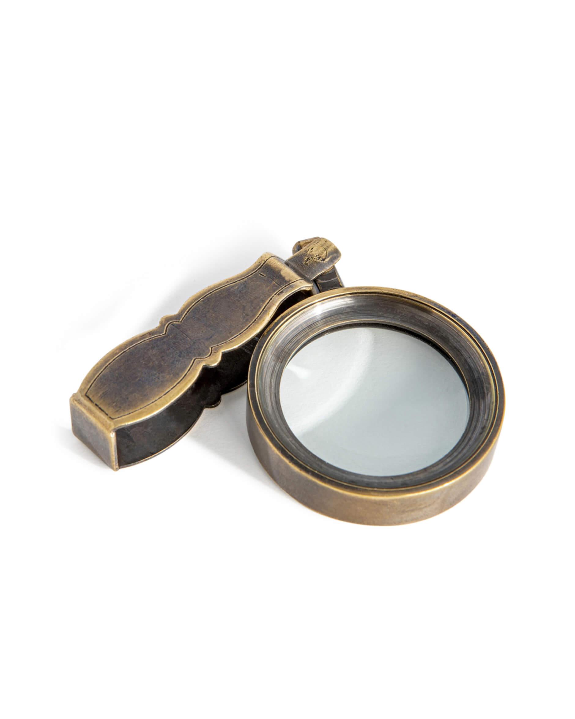 Vintage-matkasuurennuslasi, pronssi