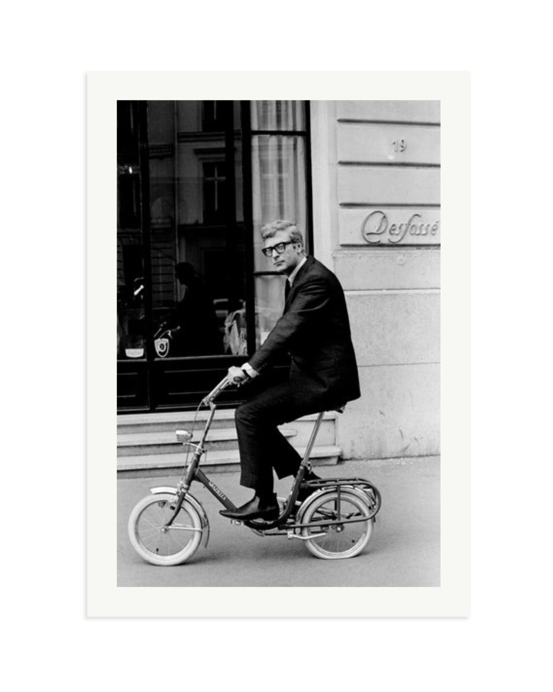 Michael Caine on His Bike Print Only / XXL