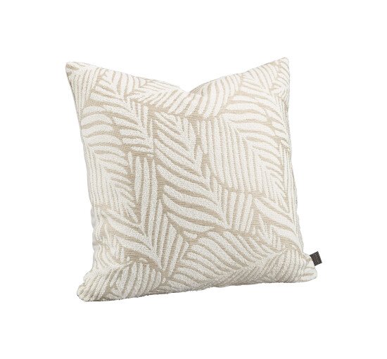 Natural - Nomad Leaf Cushion Cover Gray