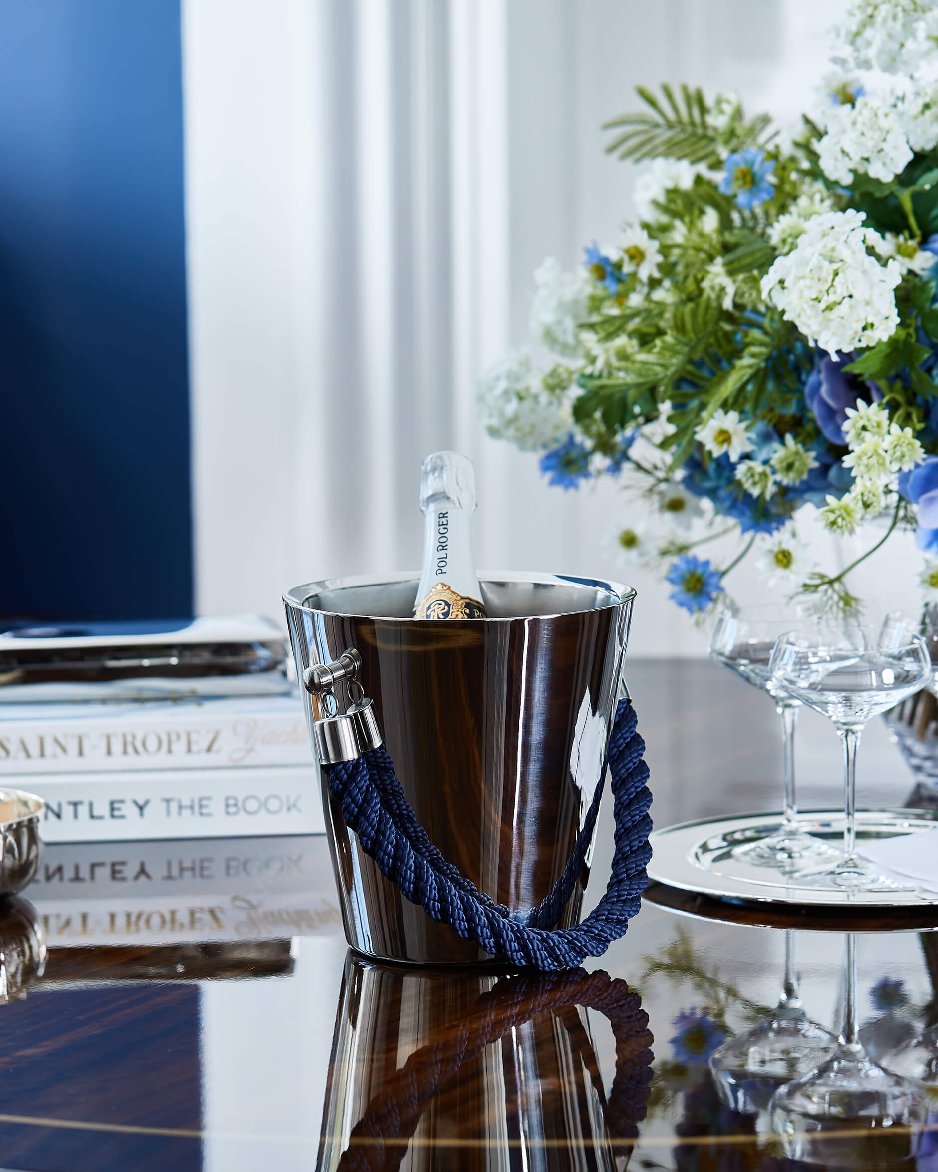 Florent champagnekylare silver