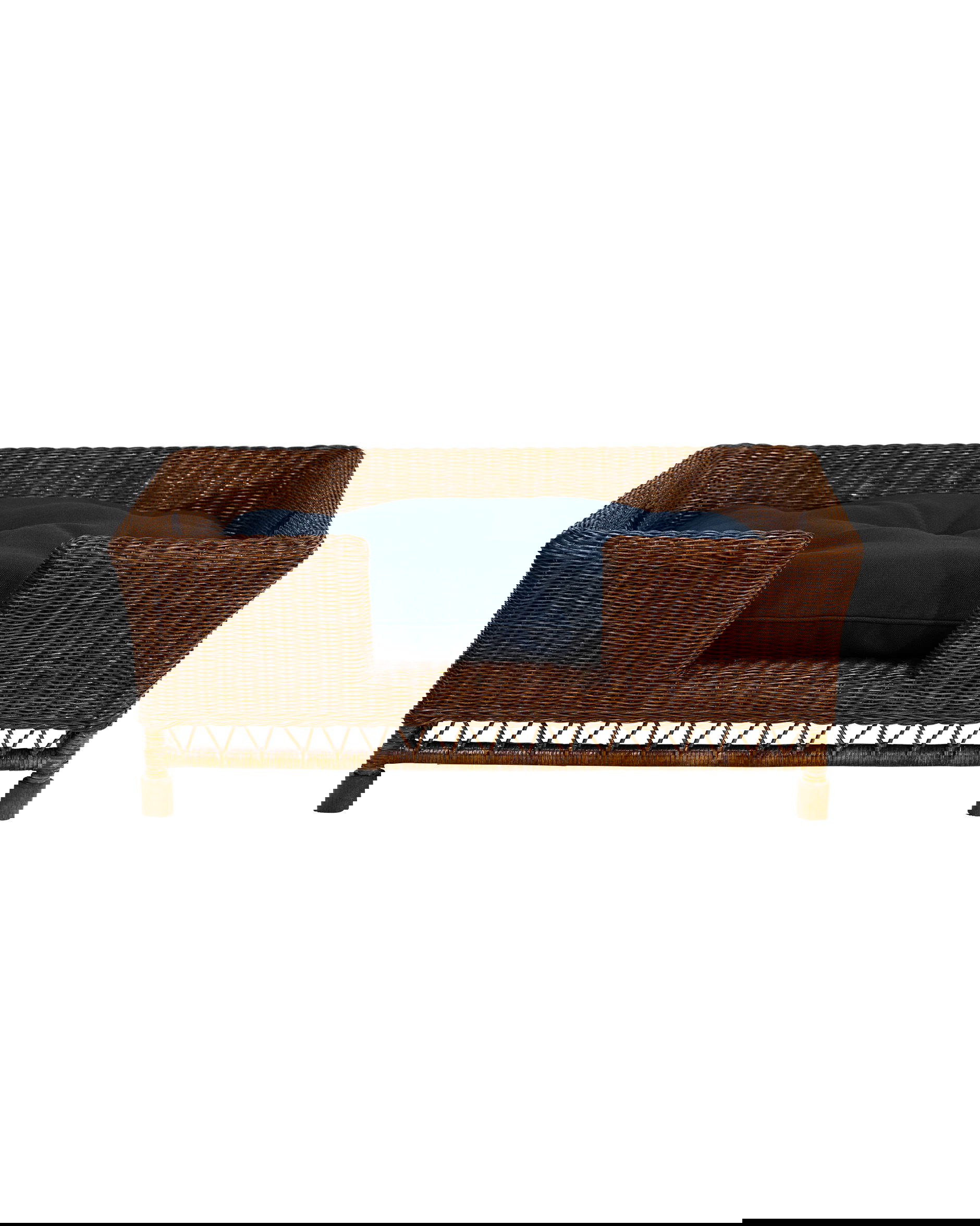 Cognac Hundebett Rattan