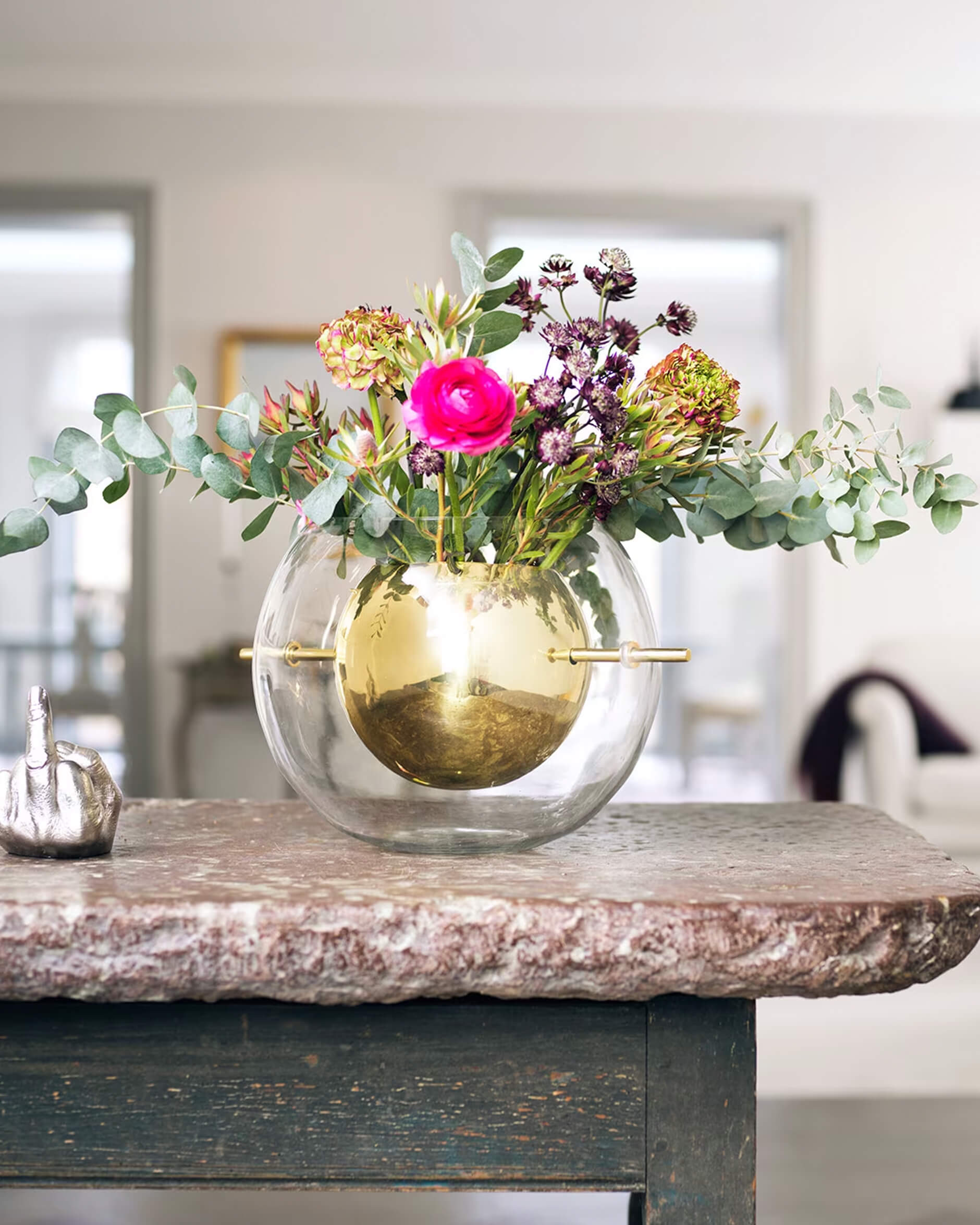 Alba vas mässing rund