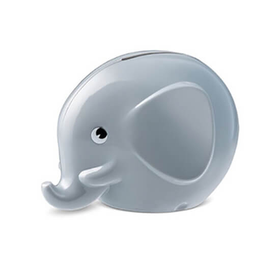 Grå - Elefant sparbössa vit