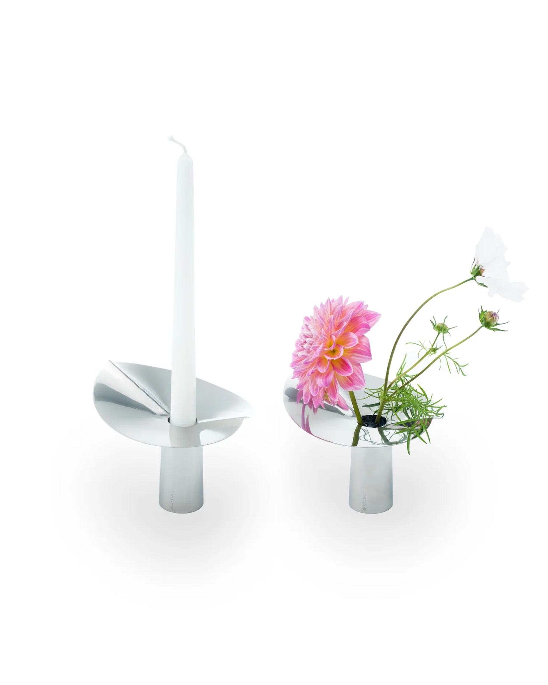 Löv Mini vase/candleholder nickel
