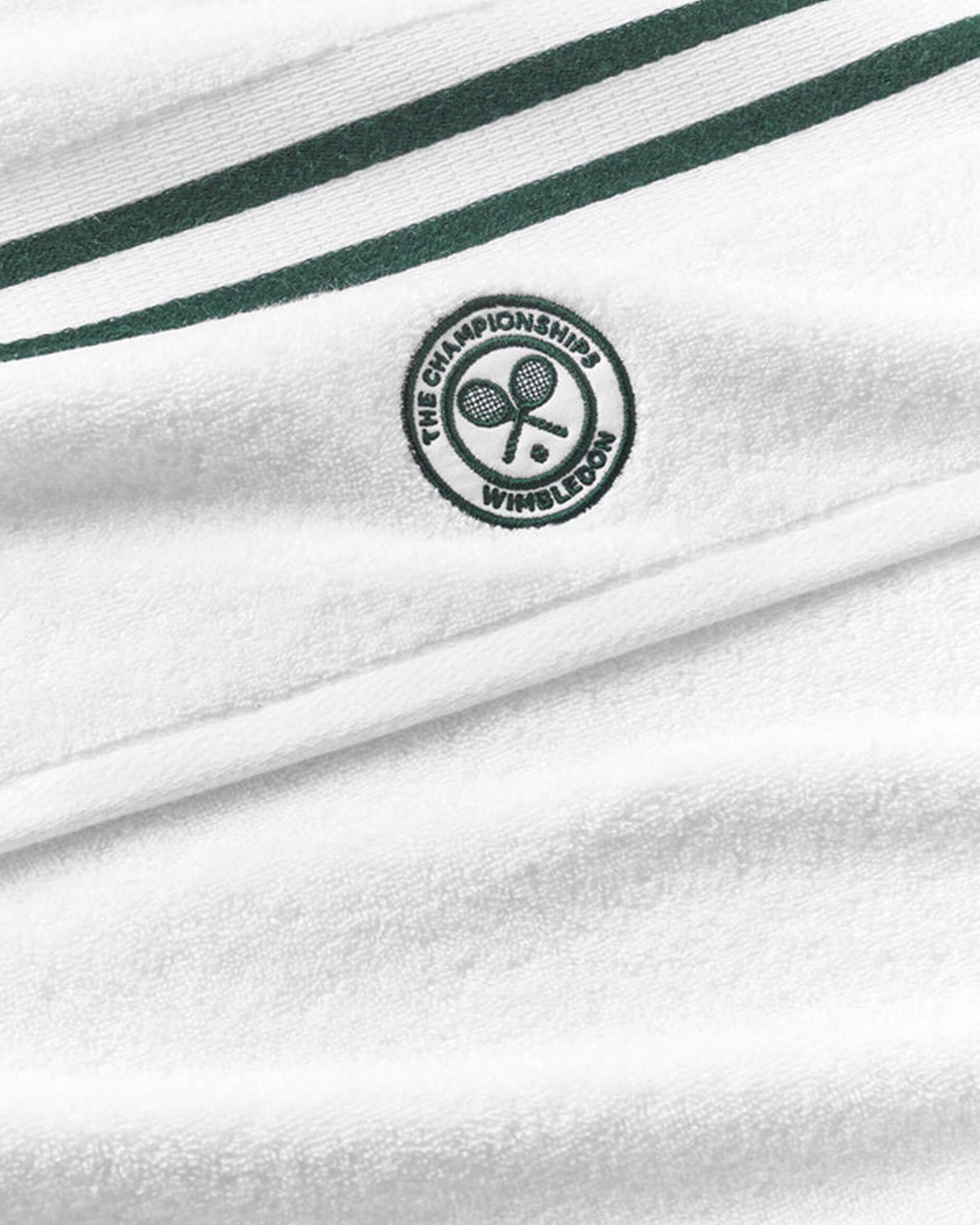 Wimbledon Baseline Stripe handduk grön 2-set