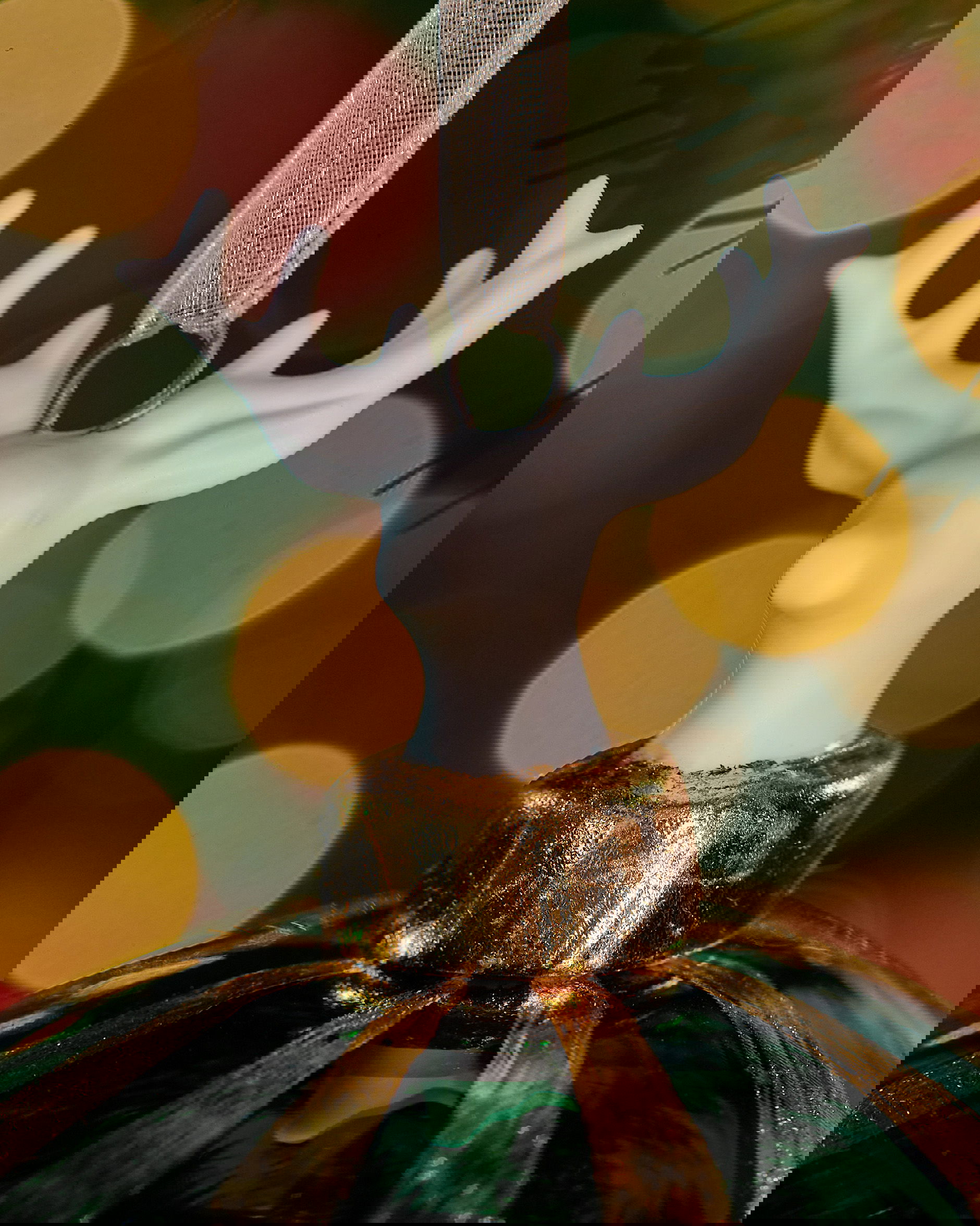 Noble Deer Bauble Green 10cm