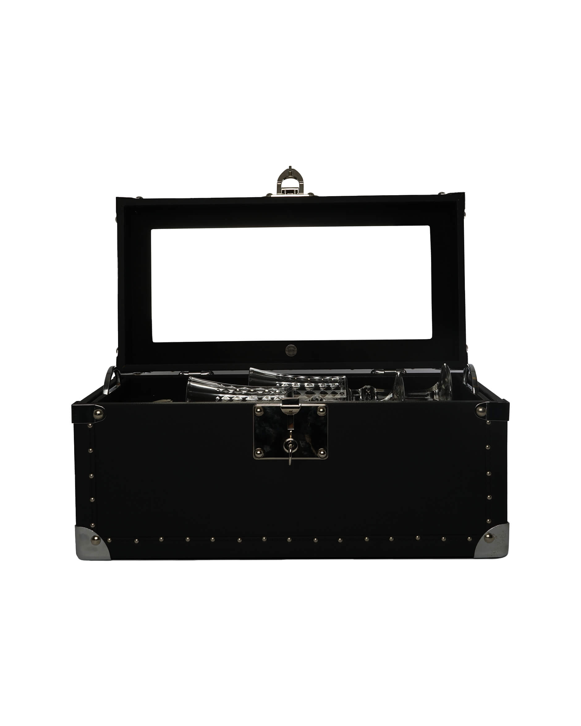 Vinglas förvaringslåda svart