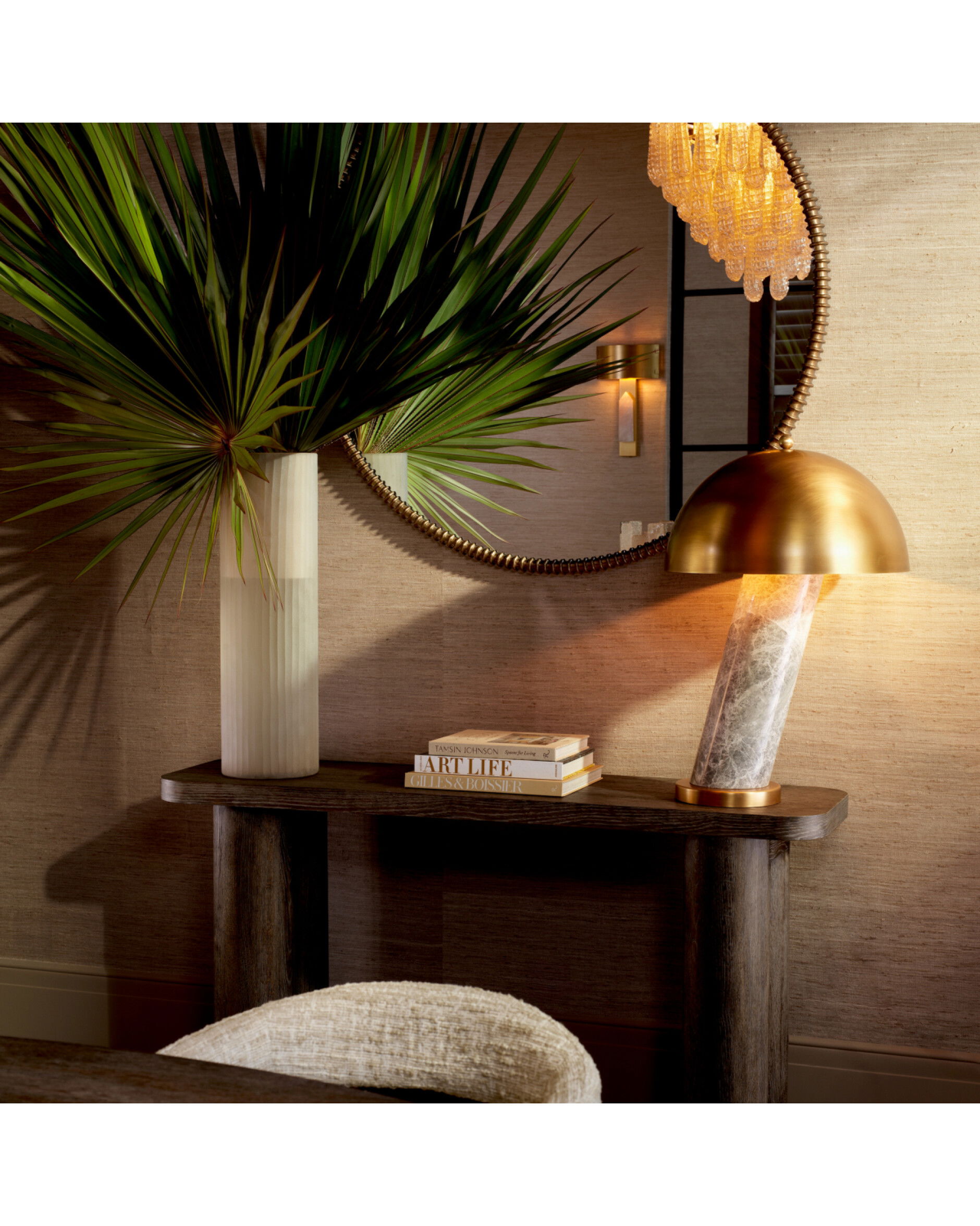 Vezzola spegel vintage mässing