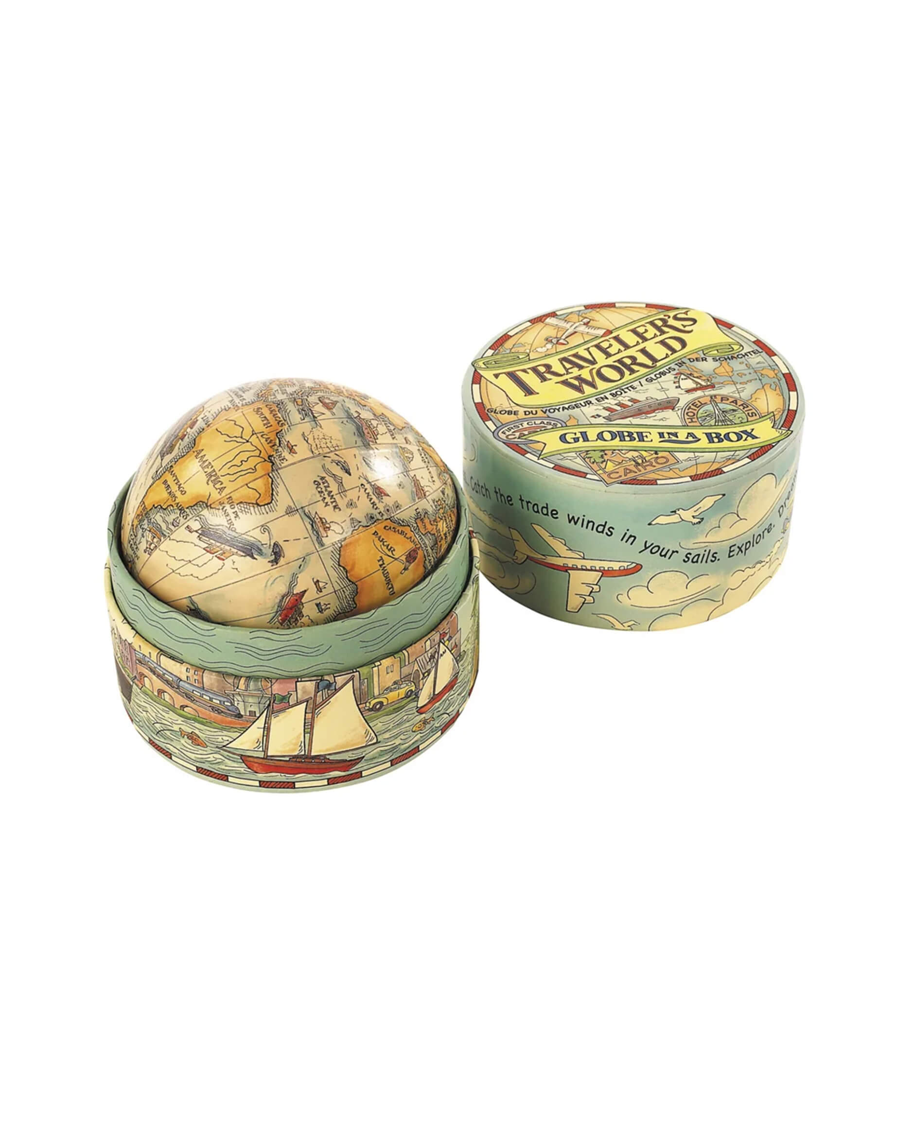 Traveler's World maapallo laatikossa