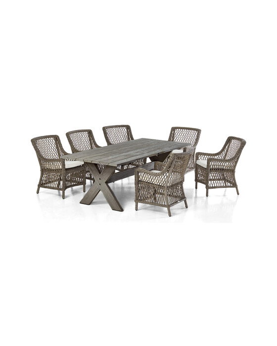 Marbella karmstol med Cross matbord