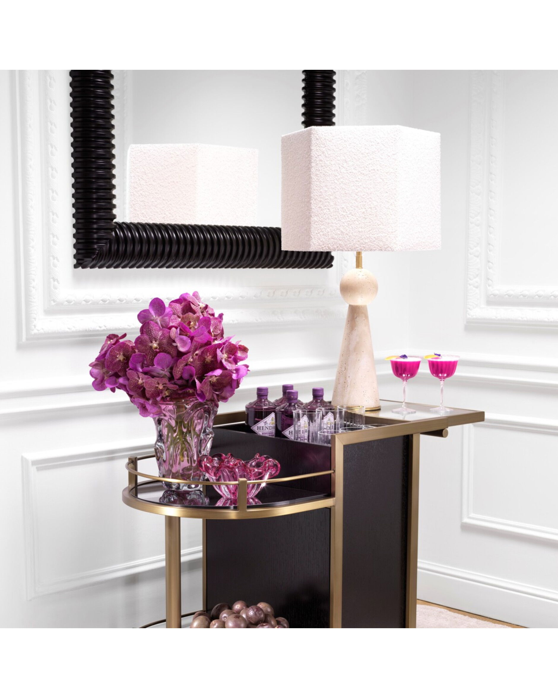 Novak bordslampa travertine