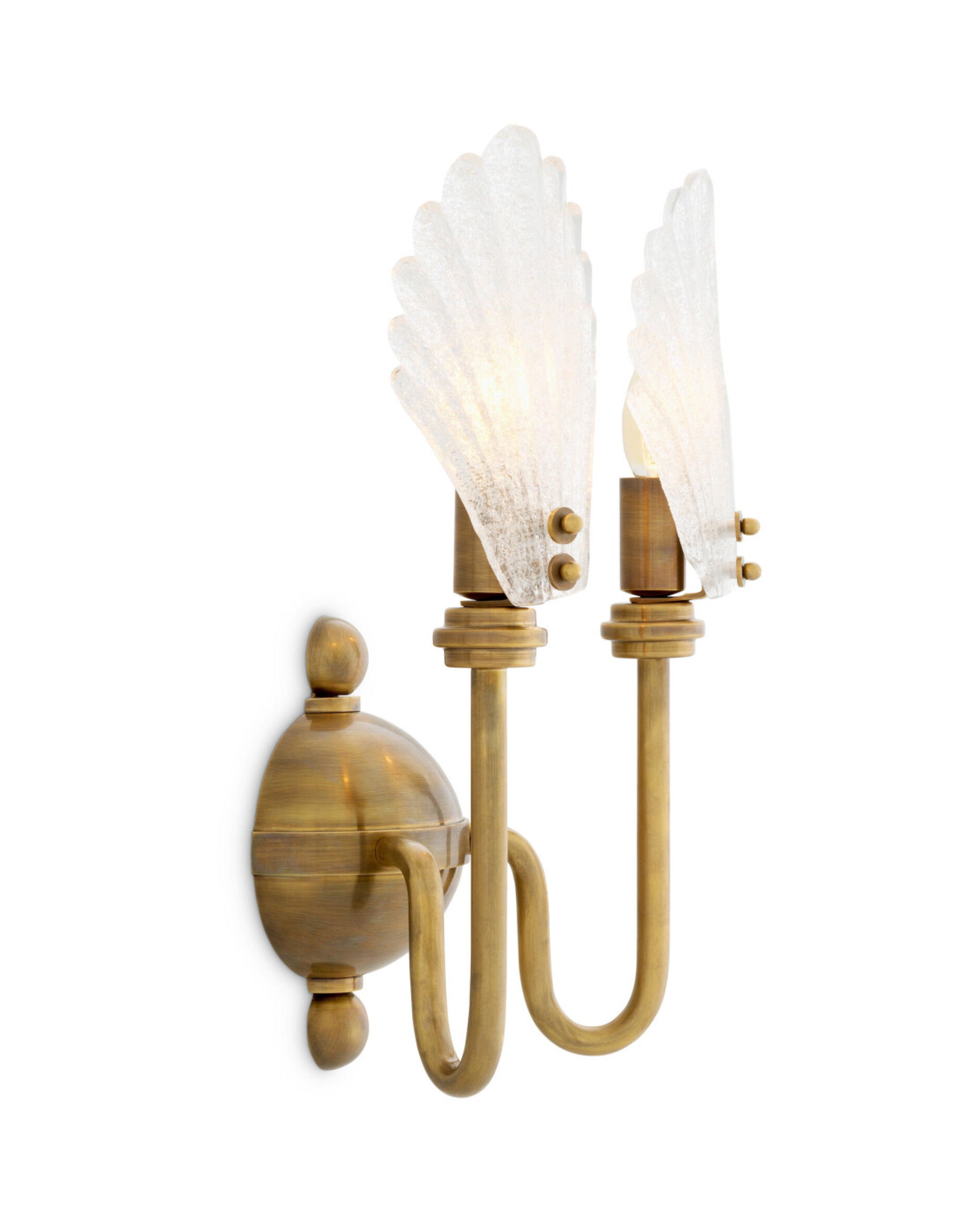 Isabelle wandlamp antiek messing