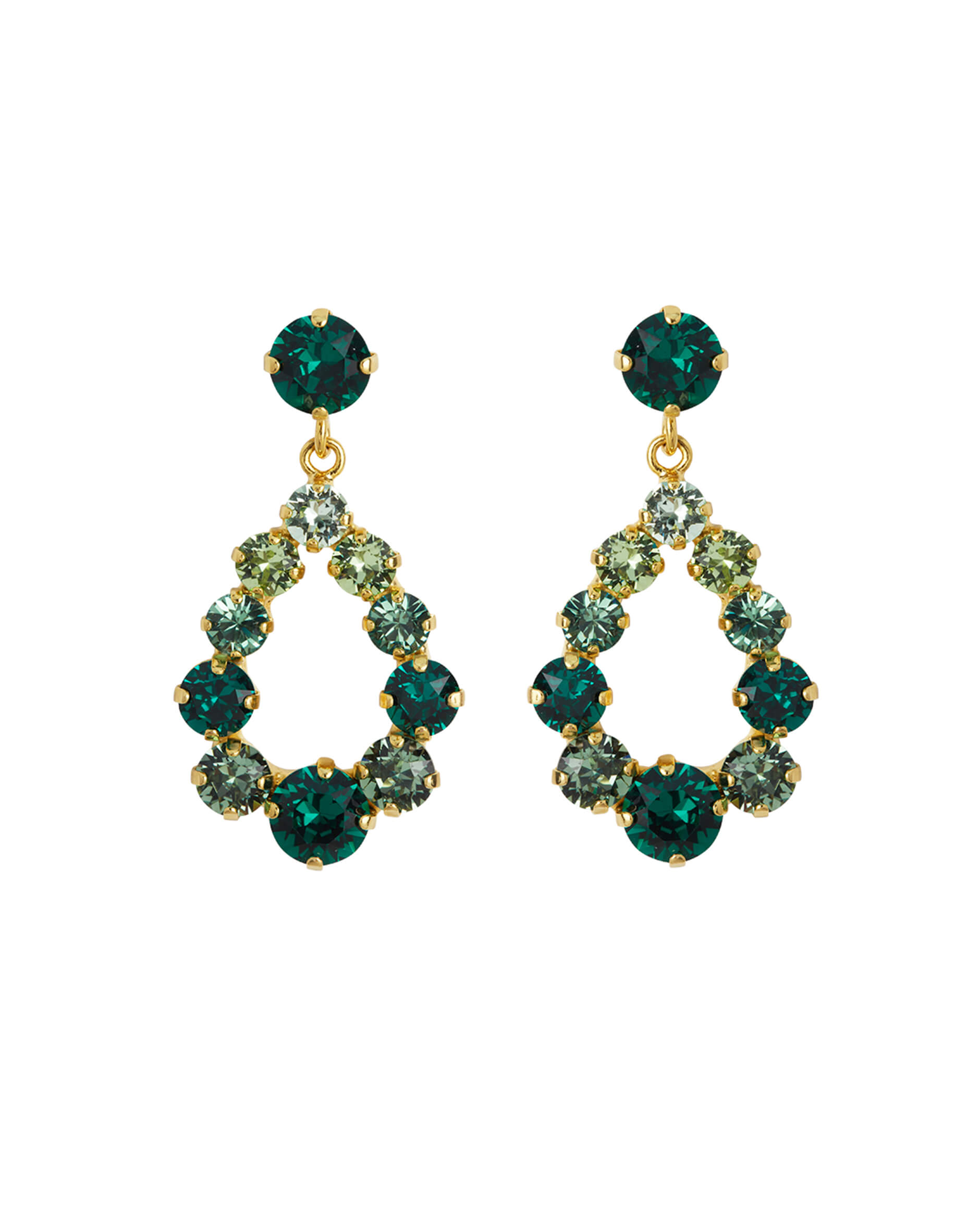 Mini Delia Earrings Green Combo