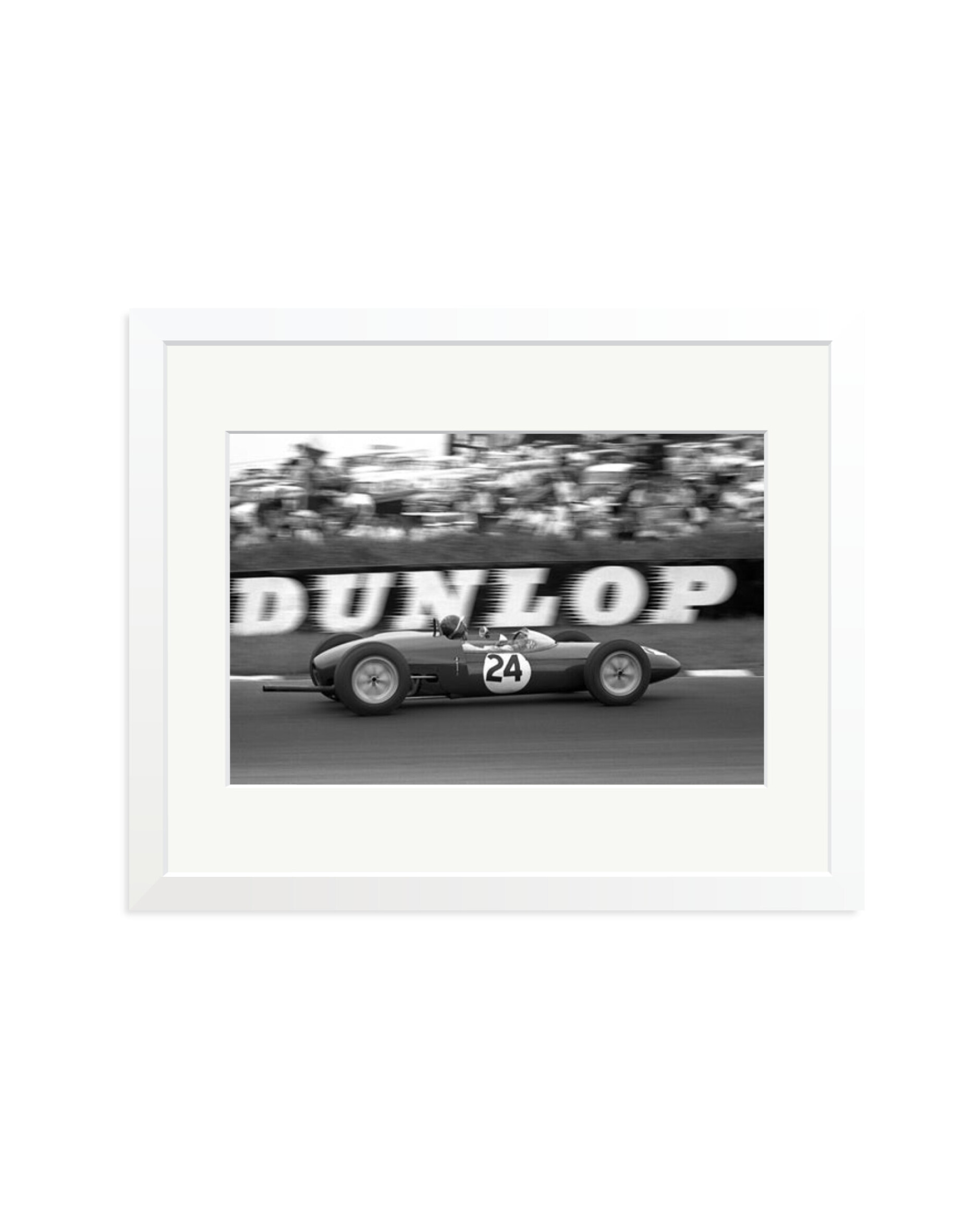 Jim Clark in a Lotus 21 White / Medium