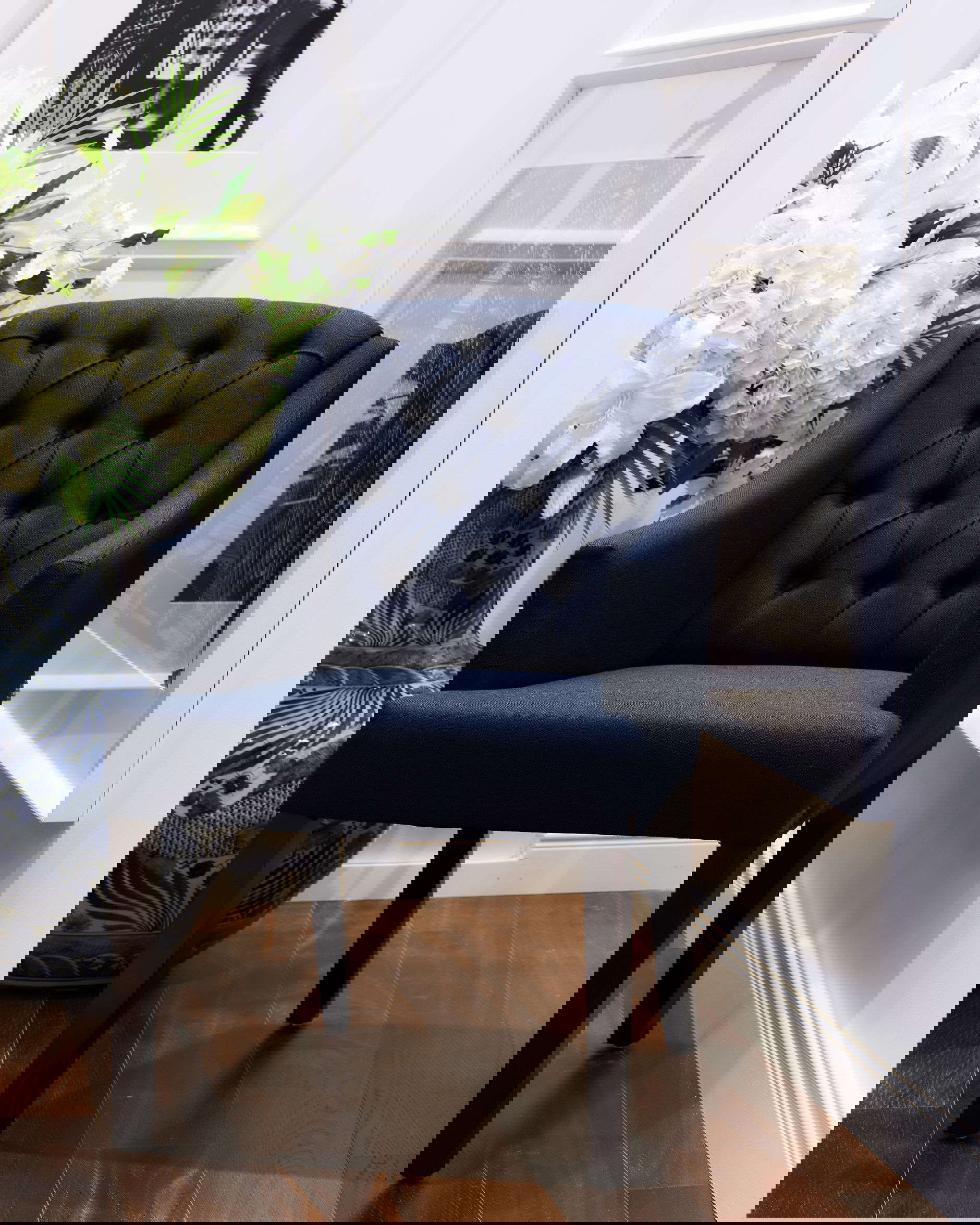 Newportin käsinojallinen Delano tuoli indigo