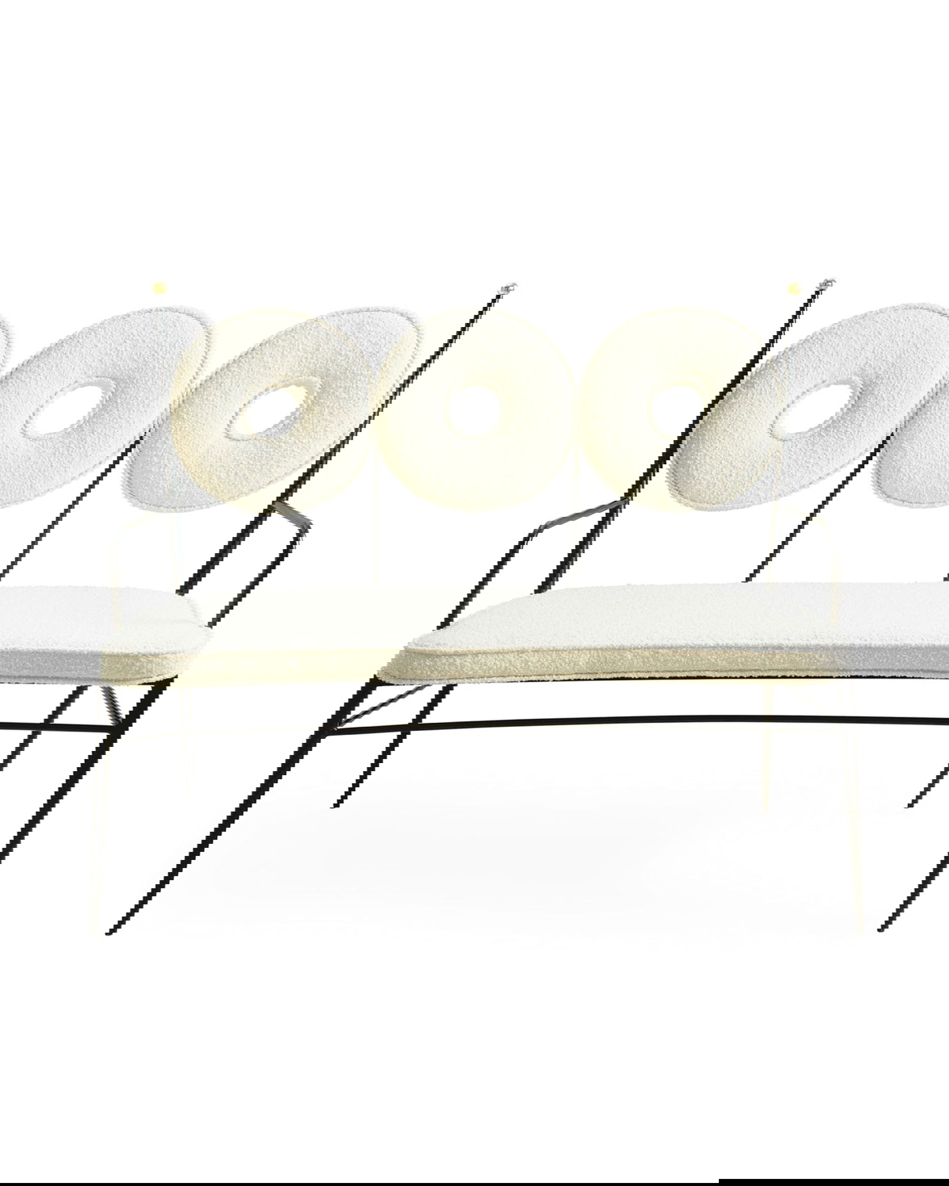 Rondo bänk bouclé white