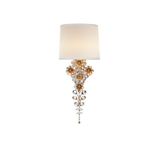 null - Claret Tail Sconce Burnished Silver Leaf