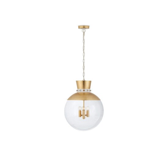null - Lucia Pendant Matte Black and Gild Large