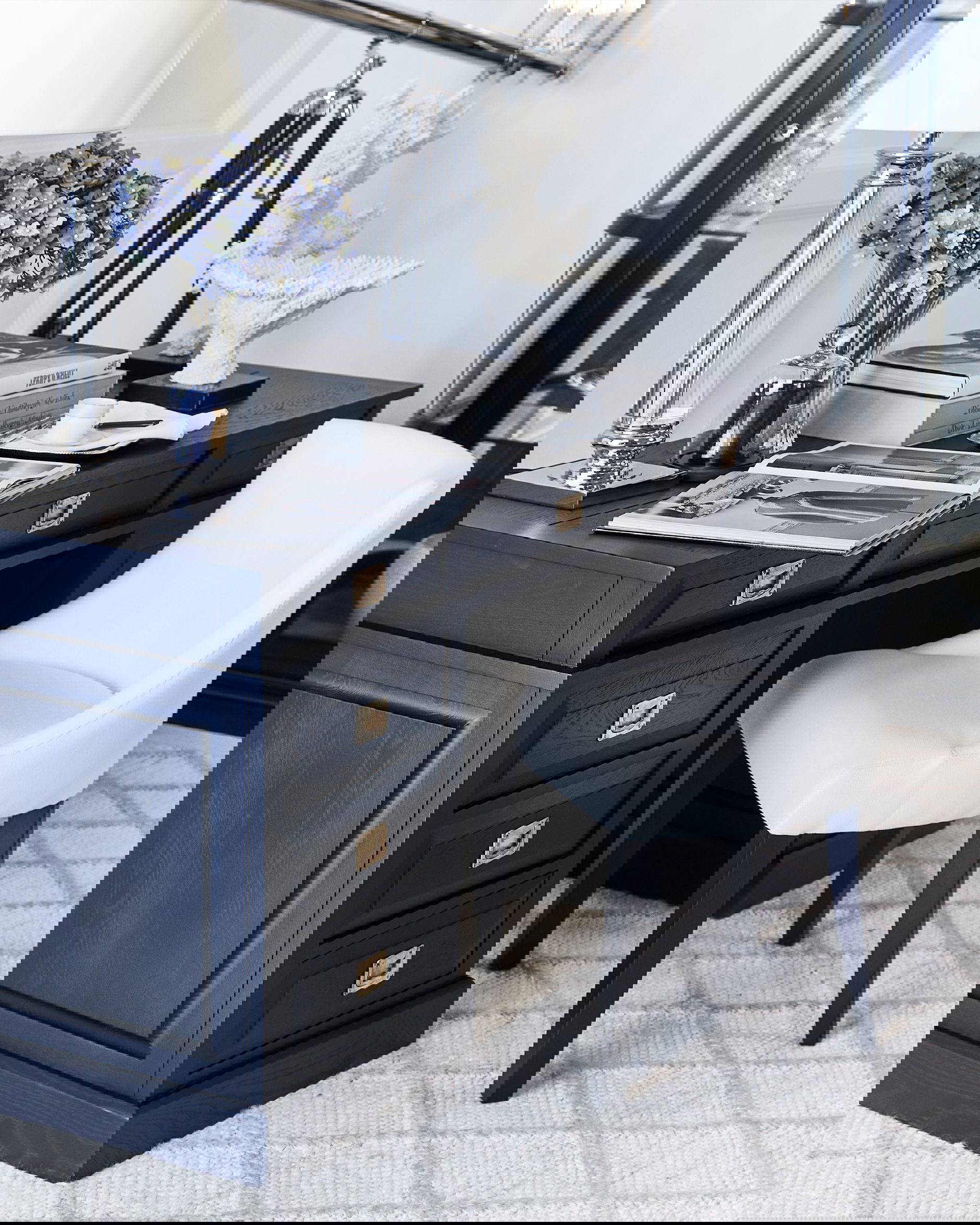 Addison matstol off-white