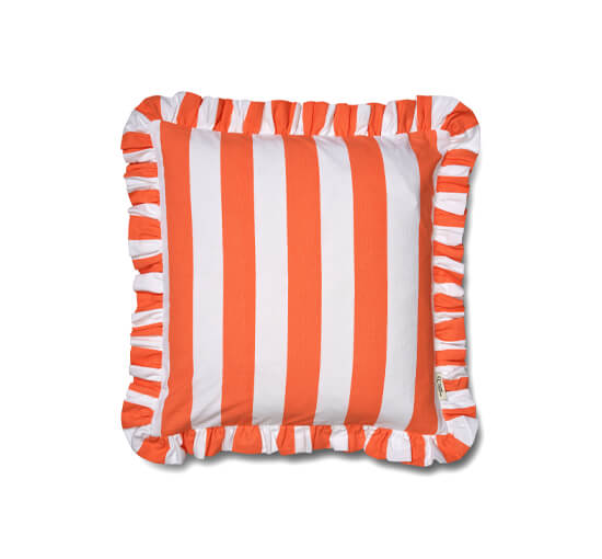 Ruffle Stripes pudebetraek koraller