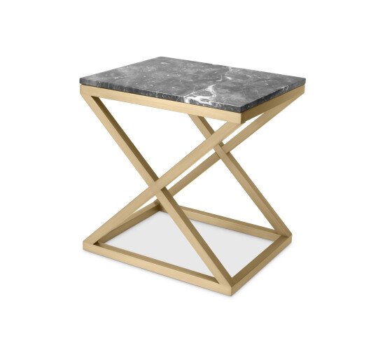 Brushed Brass - Criss Cross side table brushed brass