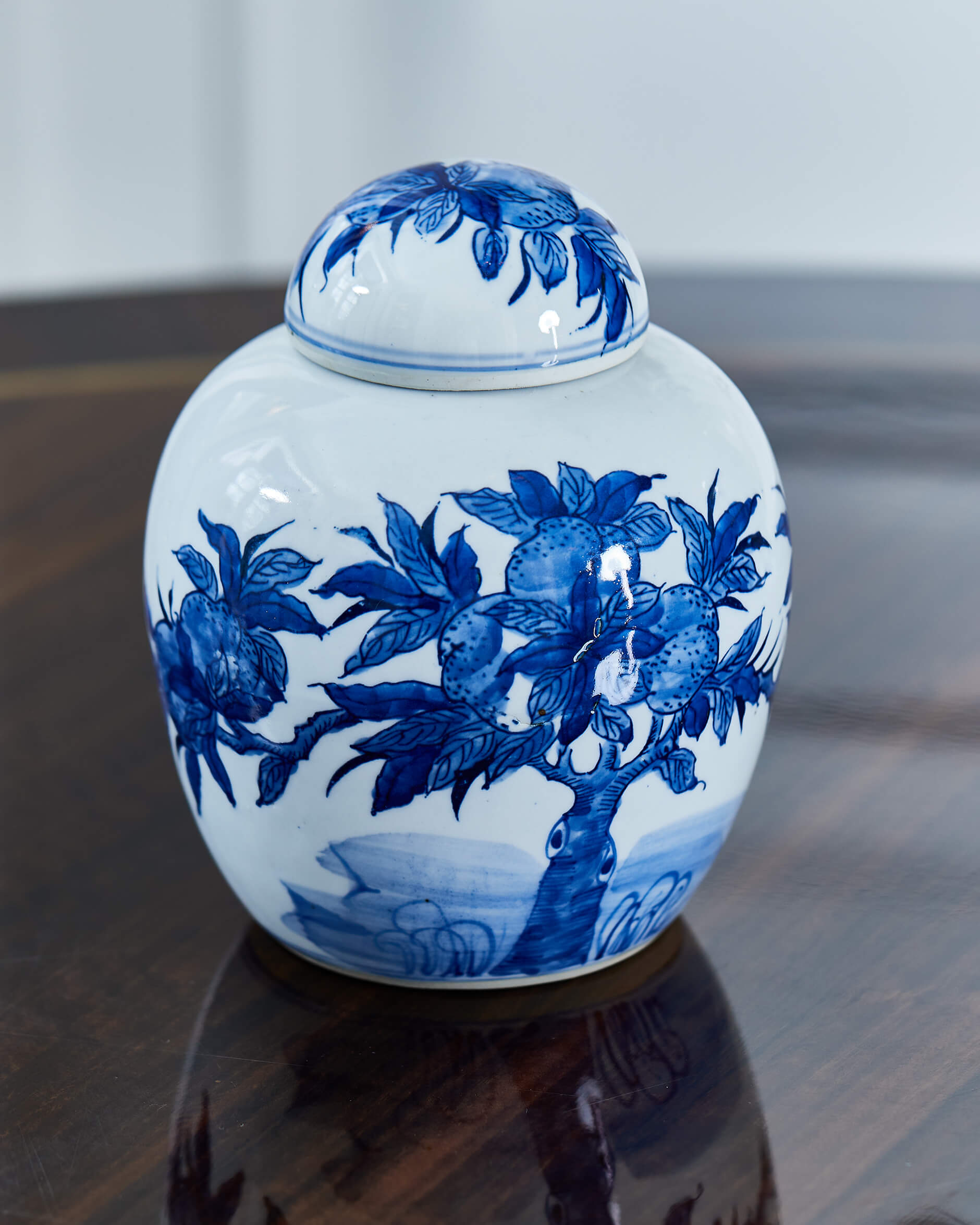 Naomi ingefärskrus blå/vit