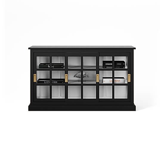 Seethrough cabinets Modern Black / Classic White
