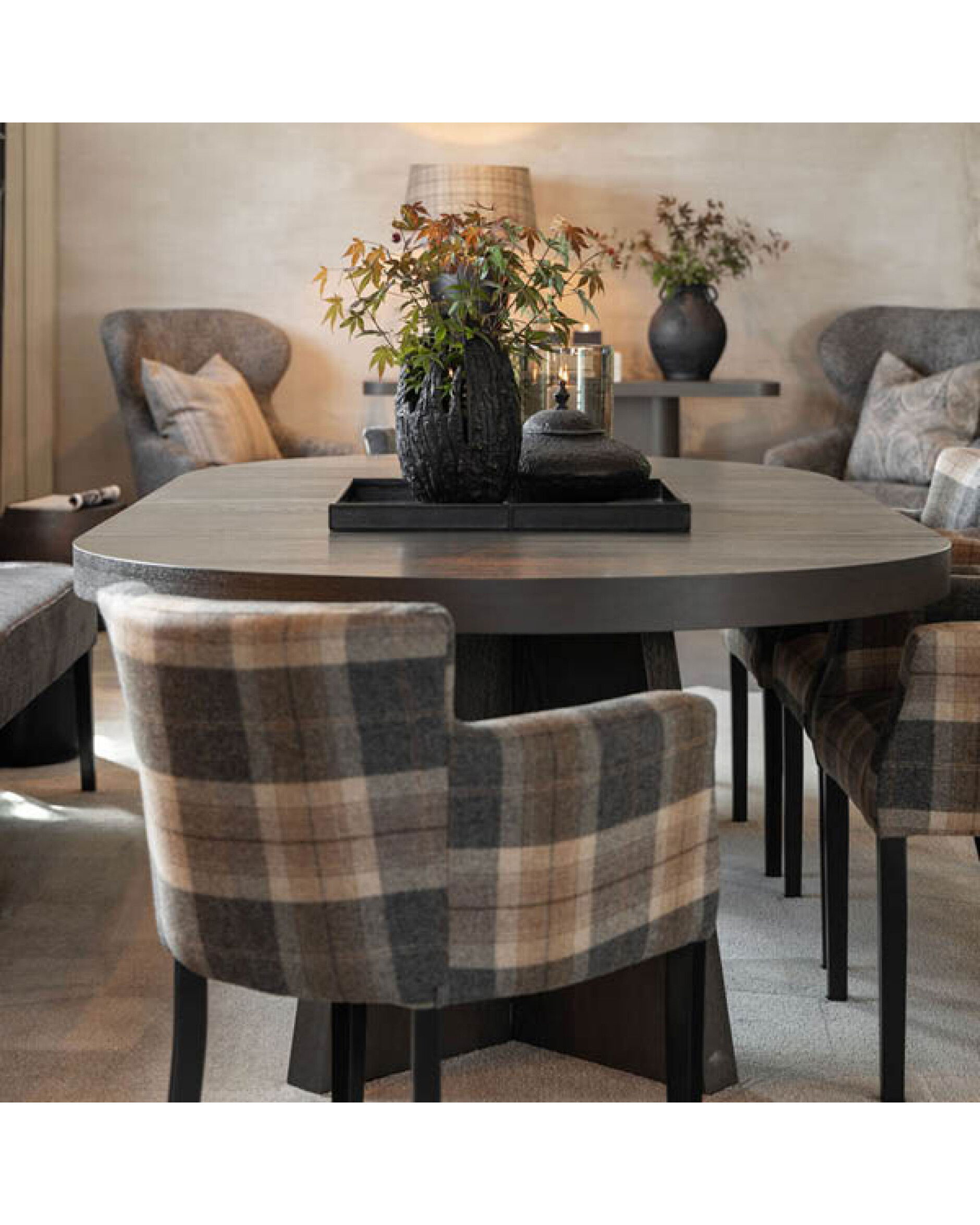 Ashley nojatuoli alistair ruudullinen ruskea