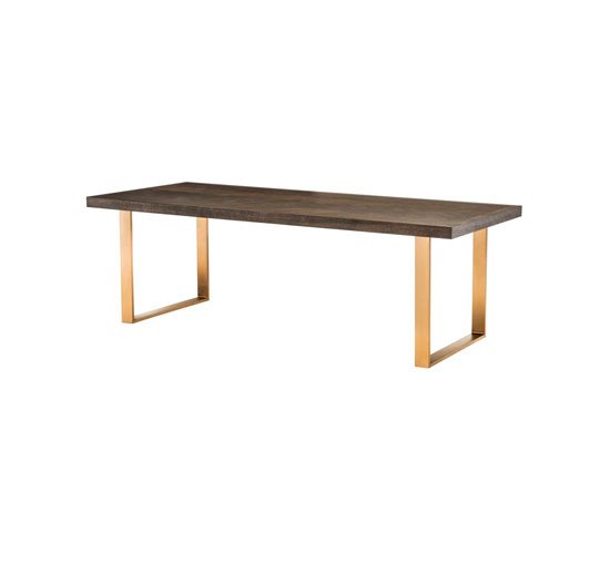 Brown - Melchior Dining Table Charcoal Oak 230cm