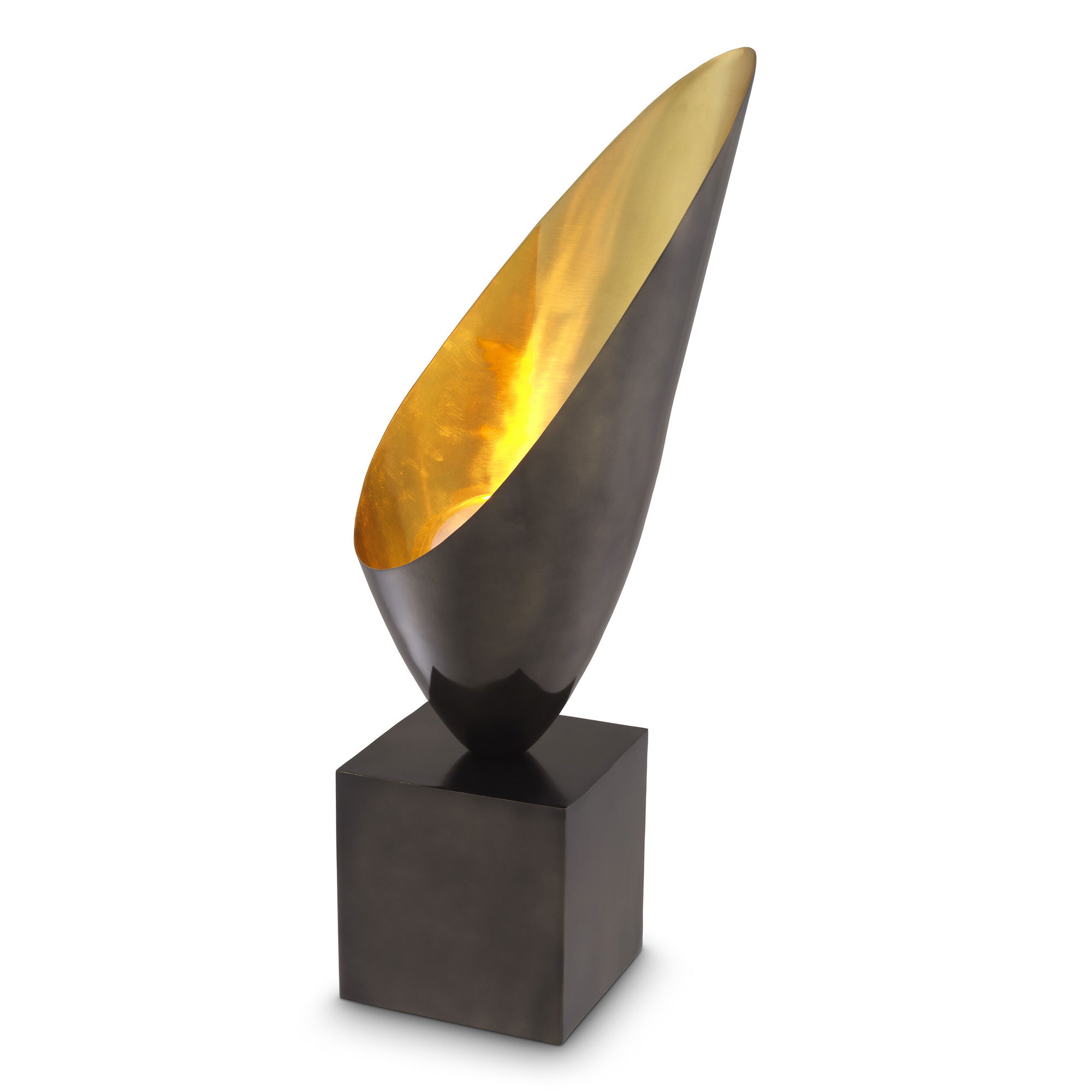 Grotto Table Lamp Gunmetal Finish